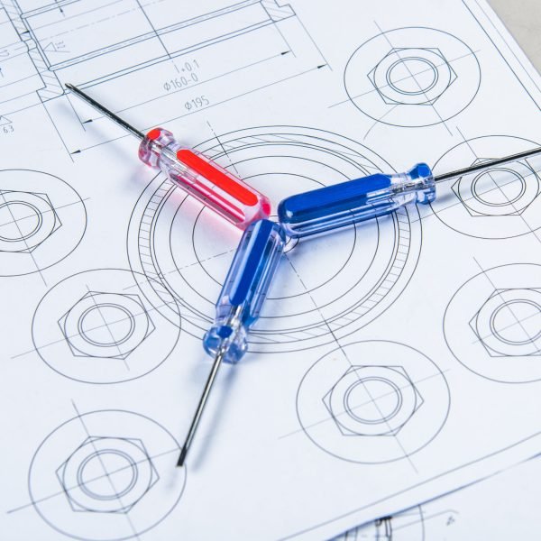 detail shot of Architectural blueprints.